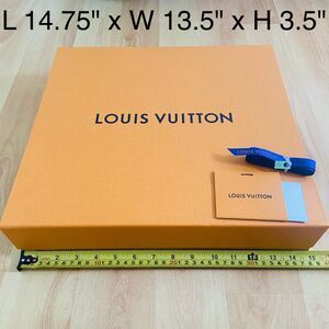 LV Louis Vuitton Gift Box {EMPTY BOX} (L 14.75" x W 13.5" x H 3.5")